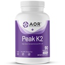 AOR, Peak K2, unterstützt Knochen und Herz-Kreislauf-Gesundheit und normale Blutgerinnung, Nahrungsergänzung, 90 Portionen (90 Kapseln)