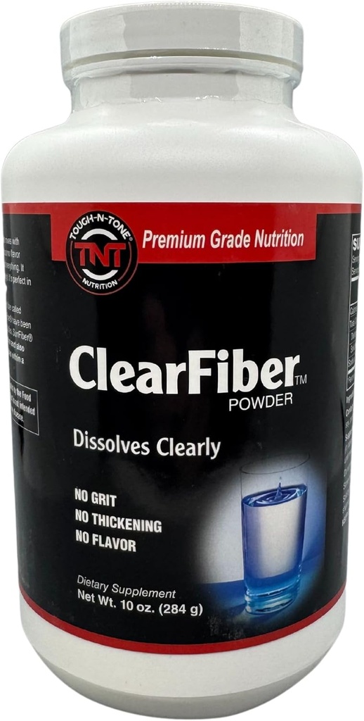 TOUGH-N-TONE ClearFiber Powder – Soluble Fiber mit SunFiber® PHG – Geschmackslos, Odorless, Non-Thickening – Unterstützt Verdauungs- und Herzgesundheit – Präbiotisch