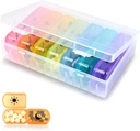 2-Times a Day Pill Organizer – Große 7-Tage Pille Fall – Lebensmittel Grade Material – Hohes Volumen, Bewegliches, Reisen-Friendly Design – perfekte Pillenhalter für Nahrungsergänzungen, Vitamine und Medikamente