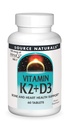 Quelle Naturals Vitamin K2 + D3 Bone & Heart Health Complex - 400 IU Vitamin D3 & 100 mcg Vitamin K2 (MK-7) mit Calcium - 60 Tabletten