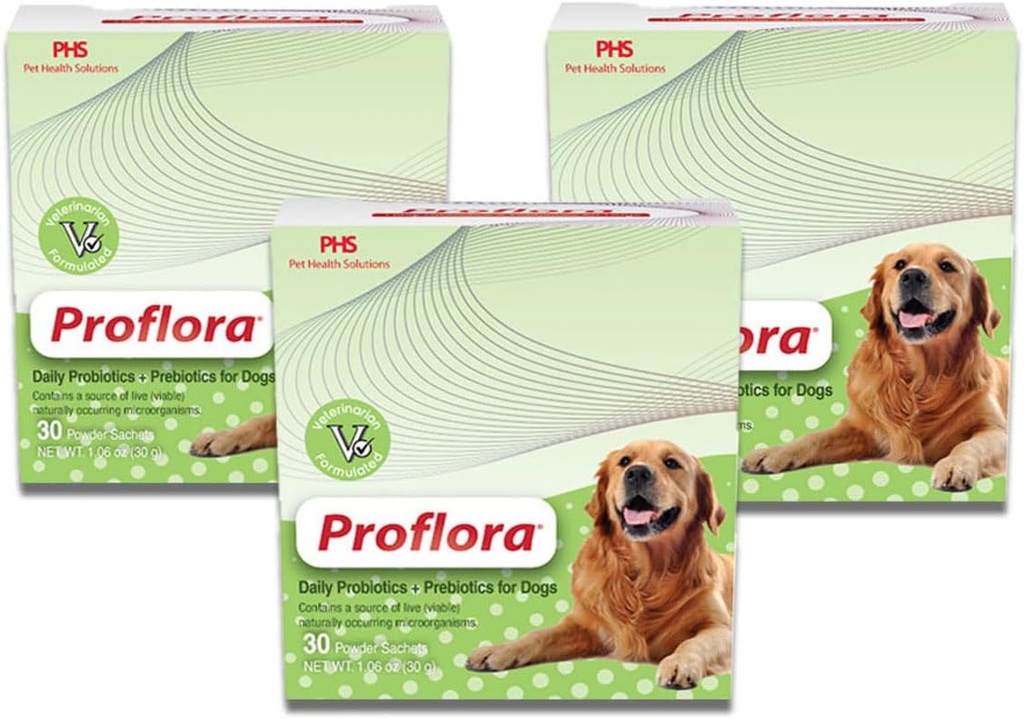 Probiotikum für Hunde - Gesunde Verdauung - Boost Immune System - Normale Bowel Funktion - Haut- und Mantelgesundheit - Ergänzung für GI Tract - 90 Servierungen, 3-Pack