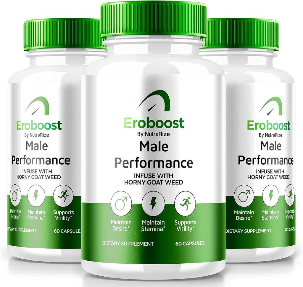 (3 Pack) Eroboost Supplement für Männer, Eroboost Male Supplement, Tägliche Ernährung zu unterstützen Spitzenleistung und allgemeines Wellness, offizielle Ero Boost Formel Bewertungen (180 Kapseln)