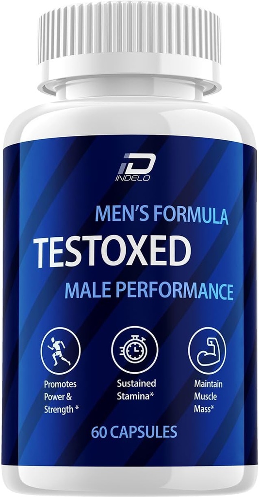 Testoxed Capsules Supplement, Testoxed Advanced Men Wellness Support, Official Testoxed Maximum Strength Energy Performance, Testoxed Premium Diät Formel Bewertungen (1 Pack - 60 Kapseln)