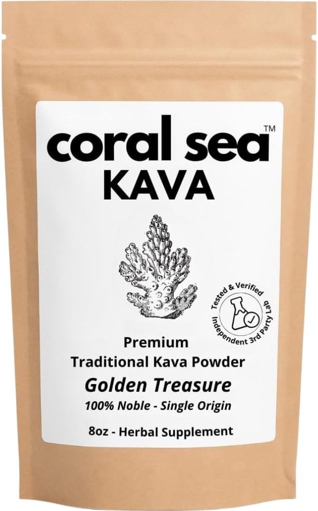Kava Pulver Noble Kava Kava Root Drink Vanuatu Traditionelle Grind Tee Berechnen Aufheben Balanced Strong Natürliche Bitter Flavor Golden Treasure 8oz