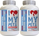 I LOVE MY PETS LLC Katze Immune Booster Treats - CAT Immune Support - Booster - Gesunde Ergänzung - Katze Leber Ergänzung - 120 Bäume (2 Flaschen)