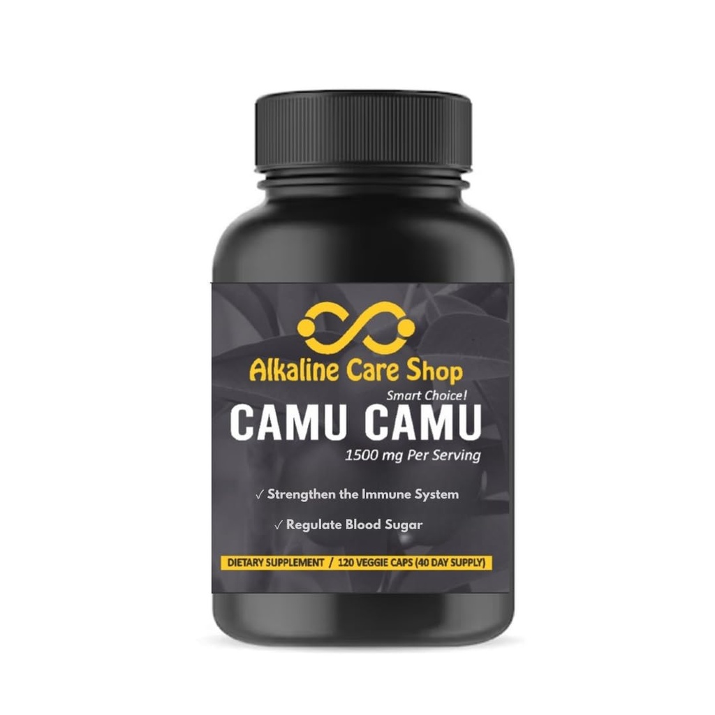 Alkalin Care | Vitamin C von Camu Camu Capsules,1500mg |100% Natürlich, Ganzes Essen, Non-GMO-Ergänzung mit Camu Camu Extract |for Immune and Collagen Support (120 Veggie Capsules)
