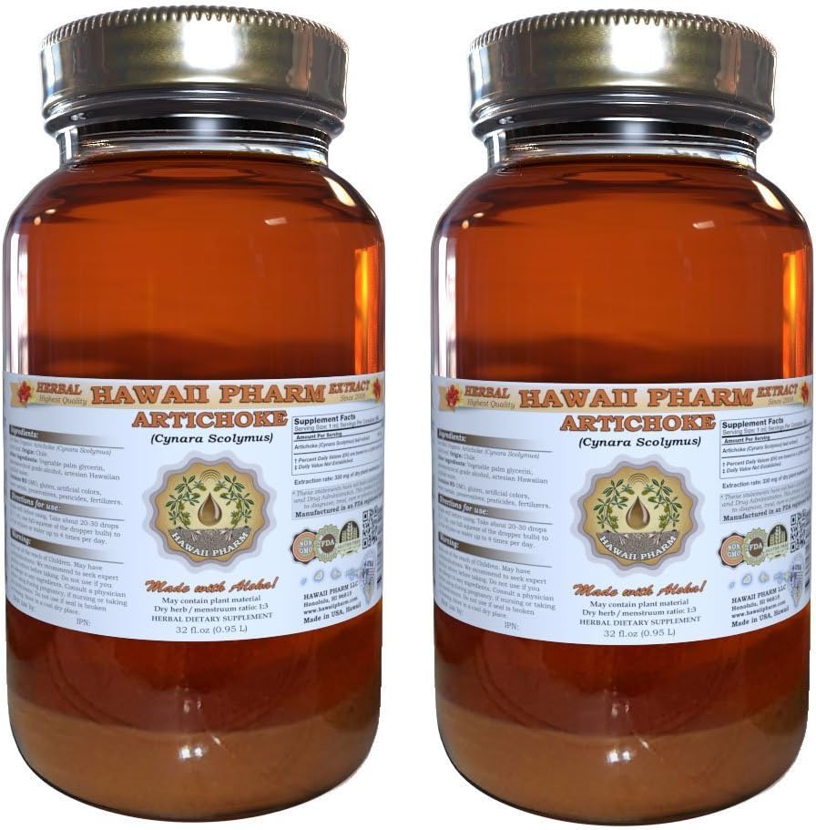 Artichoke Liquid Extract, Organic Artichoke (Cynara scolymus) Tincture 2x32 oz Unfiltriert