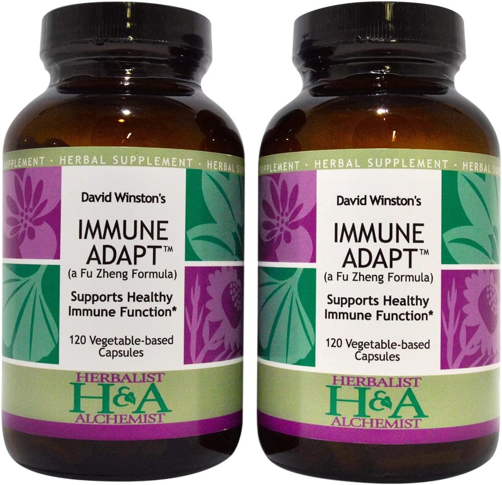 Herbalist & Alchemist, David Winstons Immun-Adaption Fu Zheng Kapseln, 2 Pack - 4 Monate Versorgung, 120 Ct Jede Flasche. Unterstützt gesunde Immunfunktion*