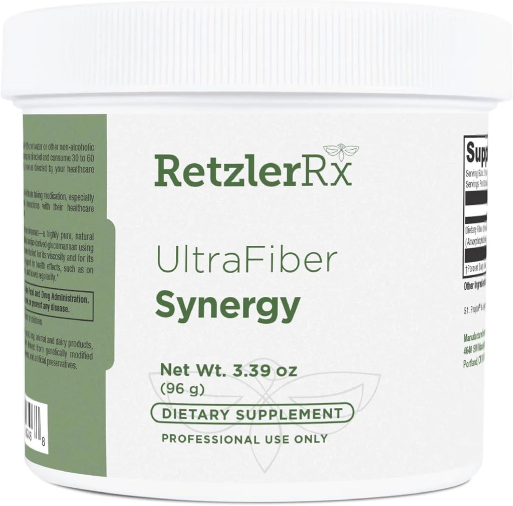 HormonSynergy Ultra Fiber Lean Powder Supplement - Natürliche Soluble Propolmannan für Satiety & Digestive Health - Prebiotische Faser für Bowel Regularity - Glutenfreie, Non-GMO Formel