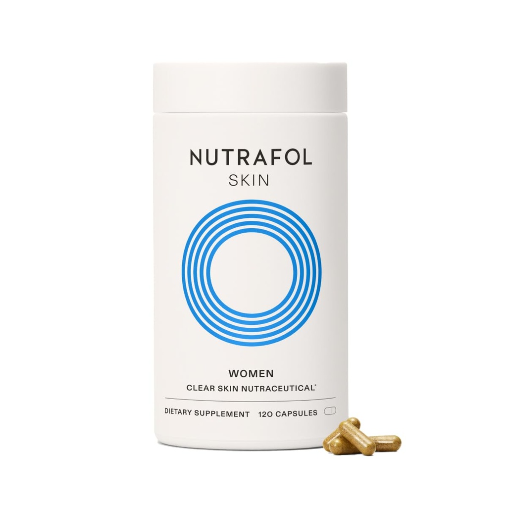 Nutrafol Clear Skin Acne Supplement für Frauen, Klinisch getestet für Clearer, Smoother Skin, Physician-Formuliert, Vegan
