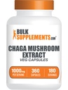 BulkSupplements.com Chaga Mushroom Extract Kapseln - Chaga Extrakt, Chaga Pilze - Vegan & Glutenfrei, 2 Kapseln pro Servieren (1000mg), 360 Count (Pack von 1)