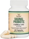 Vaginal Probiotika für Frauen - Vier Probiotika klinisch für Vaginal PH Balance, Vaginal Comfort, Odor Control und Microbiome Balance (60 Kapseln, 5 Billion CFU pro Servierung) von Double Wood