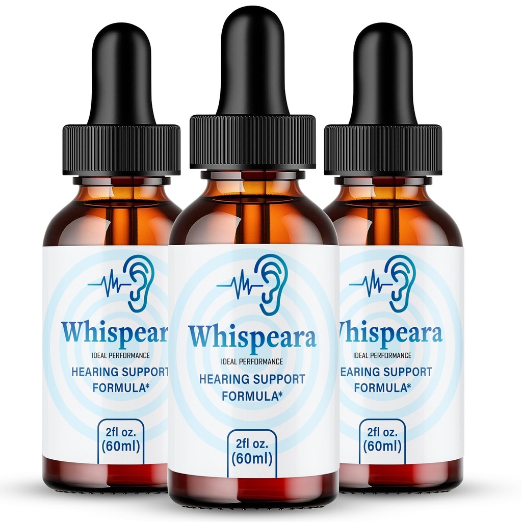 Whispeara Tinnitus Relief für Ringen Ohren Tropfen, Ring klar Tinnitus Flüssigkeitstropfen, Maximale Stärke, Erweiterte Formel Hörgerät, Ohrring Tinnitus, Whispeara Bewertungen (3 Pack)
