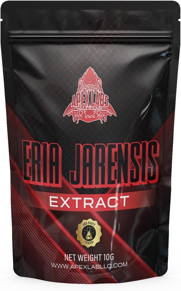 ERIA JARENSIS Extract - Bulk Powder 10 Grams 133 Servings - New Pea Supplement ✮ New Stimulant and NOOTROPIC ✮ Increase Focus Energy Cognitive Performance - Scoop Included