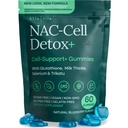 Zuckerfreie NAC-Gummien, N Acetyl Cystein-Ergänzung mit Milchdistel, Glutathion, Trikatu & Selen, Nahrungsergänzungsmittel für Energie, Atmungsaktive Gesundheit, Leberentgiftung & Cleanse, Nieren, Antioxidantienunterstützung