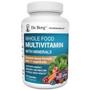 Dr. Berg Whole Food Multivitamin mit Mineralien - Täglich Multivitamin für Männer und Frauen - Inklusive Premium Ganze Lebensmittel Früchte und Gemüse Mischung mit Schaum, Alpha-Liponsäure und mehr - 60 Kapseln