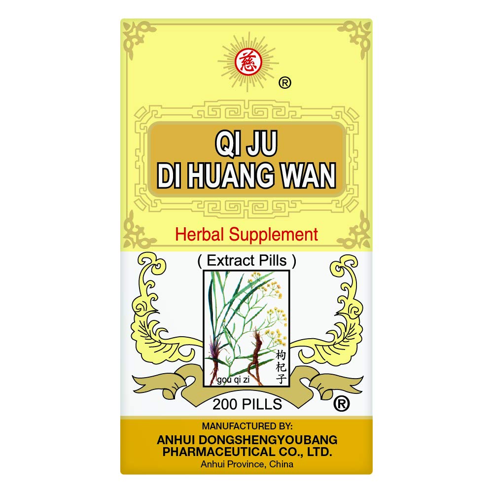 Solstice Medizin Qi Ju Di Huang Wan Kräuterergänzung (200 Pillen) (1 Flasche)
