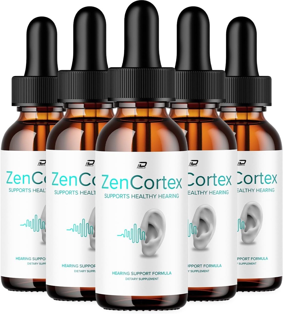 ZenCortex Tinnitus Ohr Tropfen - ZenCortex 24, Zen Cortex Flüssigkeitstropfen, ZenCortex Bewertungen, ZenCortex Tropfen für Ohr Relief (5 Pack - 5 Monate Versorgung)