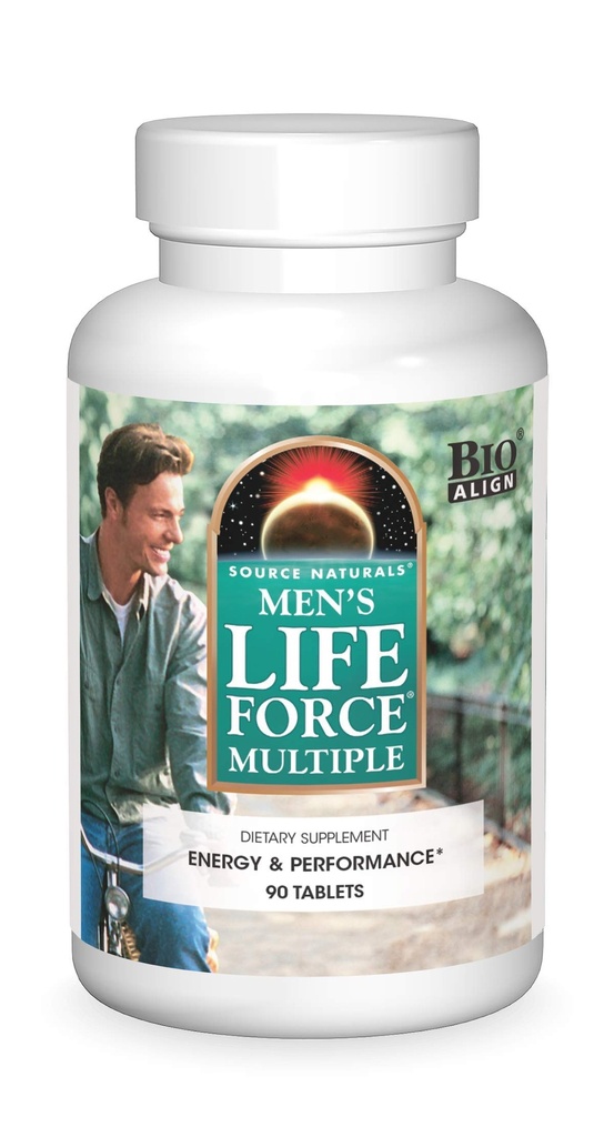 Quelle Naturals Men's Life Force Multiple Daily Multivitamin & Immune Health Supplement - 13 essentielle Vitamine, Nährstoffe & Mineralien - 180 Tabletten