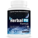Langlebigkeit Kräuter PM - Kräuterschlafformel mit 5-htp, Melatonin, Valerian & GABA. 60 Veggie Kapseln