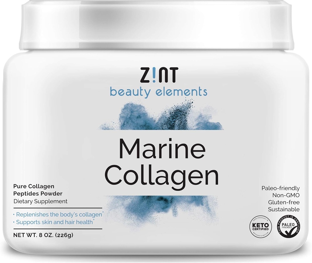 Hydrolysed Marine Collagen Powder (8 oz): Anti Aging Collagen Peptides Protein Supplements aus Japan - Unflavored, Paleo Certified, Sustainable, Non GMO - Beauty, Haut, Haar & Nails