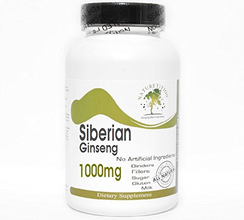Siberian Ginseng 1000mg ~ 100 Capsules - No Additives ~ Naturetition Supplements