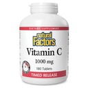 Natural Factors Vitamin C Time Release - Daily Vitamin for Immune Health & Antioxidant Support - Non-GMO, Gluten-Free & Dairy-Free - 180 Tablets (180 Servings)