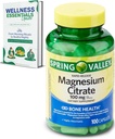 Magnesium Citrate 100mg | Citrato de Magnesio, 100 Kapseln | Höchstabsorbierbar | Schnelle Freisetzung für Knochen, Nerve, Muskel-Gesundheit | Ergänzung für Schlaf, Herz, Magnesium Ergänzungen