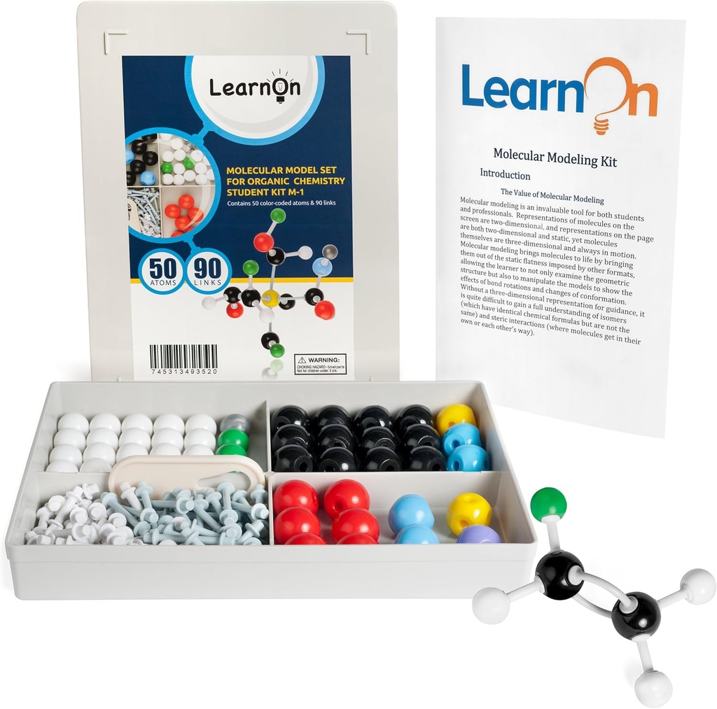 Organische Chemie Molekulare Modell-Kit Set für Ochem Studenten mit Benutzerhandbuch - 140 Stück