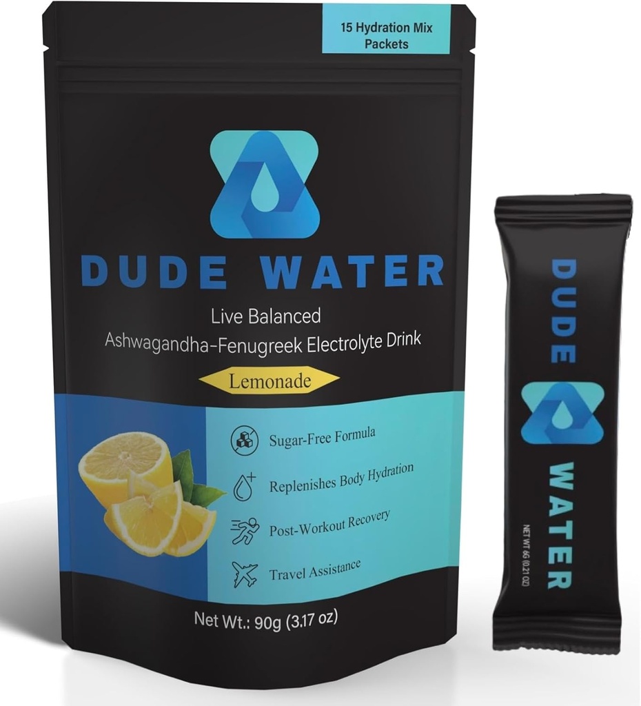 Hydration Supplement Mix - Elektrolytpulver mit Ashwagandha, Fenugreek und essentiellen Vitaminen infundiert. Wiederholt Hydration, unterstützt Energie, Hormon Gesundheit, Stärke und Erholung.