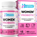Vaginale Probiotika für Frauen, 300 Billion CFUs Probiotika für Frauen, 15-in-1 Womens Probiotic & Prebiotics, für Vaginal, Urinary Tract, PH Balance, Immune, Digestive & Gut, Bloating Health, 60 Caps