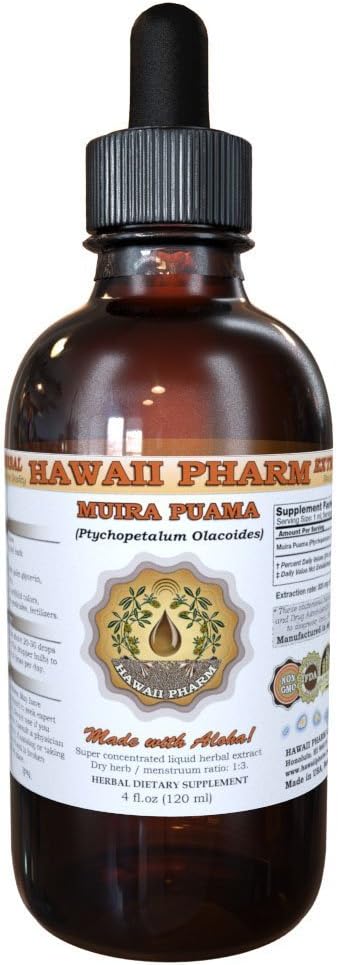 HawaiiPharm Muira Puama (Ptychopetalum Olacoides) Flüssiger Extrakt 4 oz