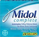 Midol Complete Gelcaps, 24-Count Boxes (Pack von 4), Packaging May Vary
