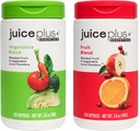 JuicePlus+ Frucht- und Gemüsemischung: für solide Ernährungsstiftung - Boost Family's Health with 20 Fruits & Veggies Plus Plant Nutrients - Prepacked 2 Flaschen (60 Portionen Frucht, 60 von Veg)