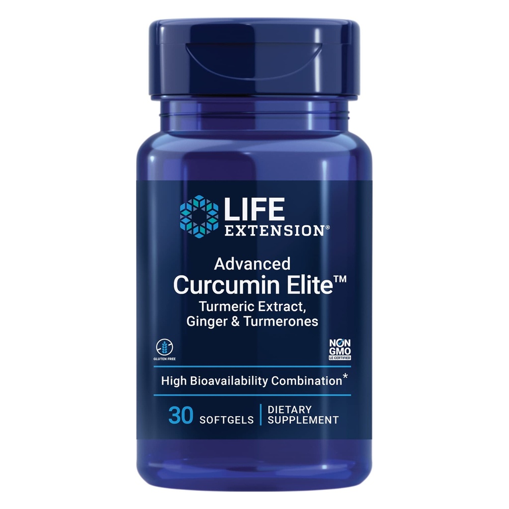 Life Extension Super Omega-3 Fischöl, Curcumin Elite Turmeric Extract & Ginger Softgel Bundle - 240 + 30 Count