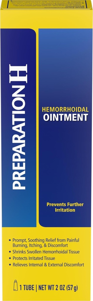 PREPARATION H Hämorrhoid Symptome Behandlung Salbe, Juckreiz, Brennen & Discomfort Relief, Tube (2.0 Unze)