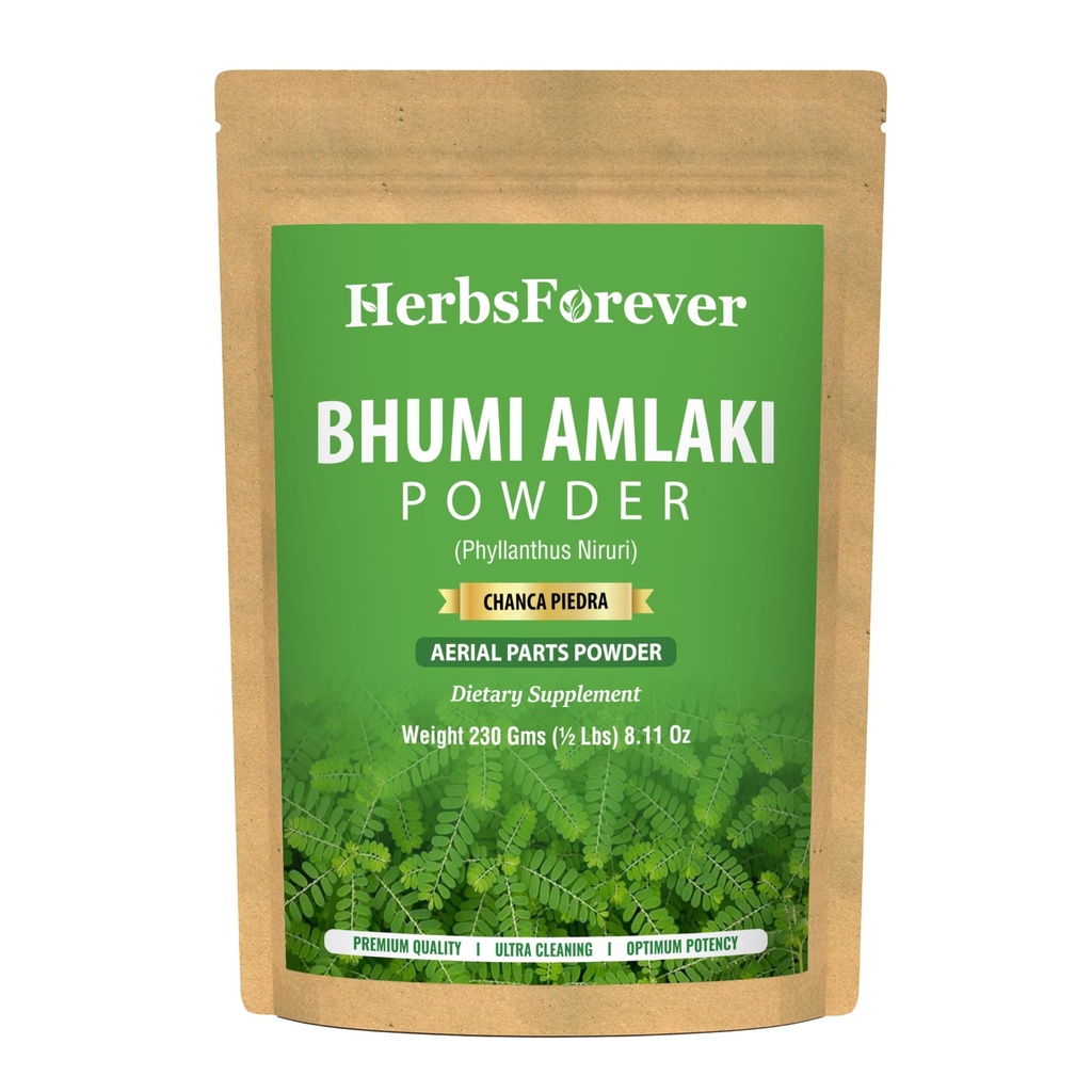 Herbsforever Bhumiamalaki Powder 230g Phyllanthus Niruri, Non-GMO, Pflanzenbasierte Formel für Lebergesundheit und effektive natürliche Detox