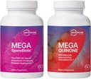 Microbiome Labs Heart Health Support Bundle - MegaSporeBiotic Spore Based Probiotic Supplement (60 Kapseln) + MegaQuinone K2-7 Vitamin K Supplement (60 Kapseln)