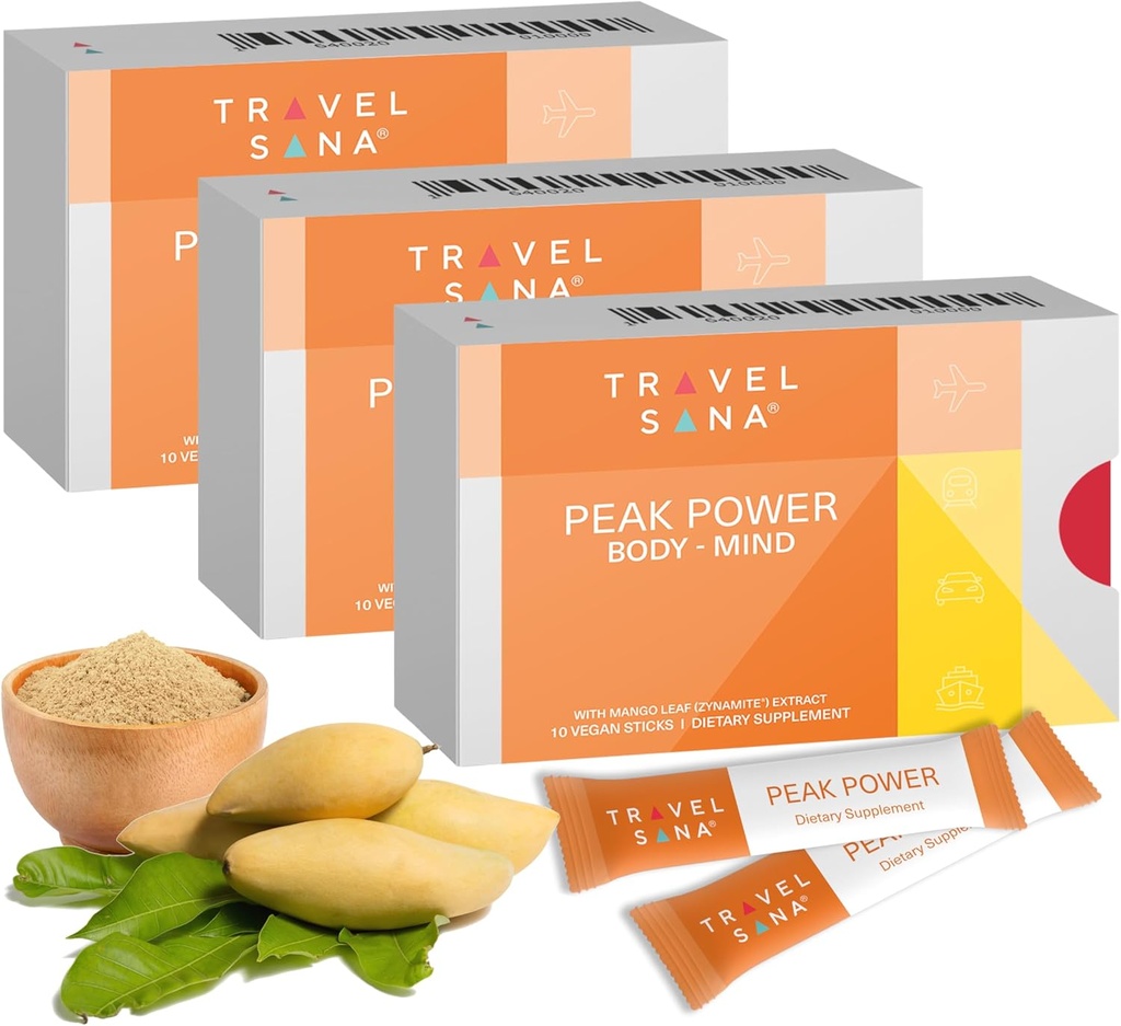 Performance Enhancer |Boosts Energy, Focus & Cognitive Function |Caffeine-Free sSupports Mental Clarity & Well-Being |Mango Leaf Extract (Zynamite) |Fast-Acting |10 Sticks (Pack of 3)