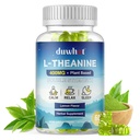 L-Theanine Gummies 400mg, Chewable Theanine Supplement für Erwachsene & Kinder 4+, Natürliche Stress Relief, zzZ & Focus Supplement, Vegan, Low Sugar, Non-Drowsy, Lemon Flavor, 60 Chewables
