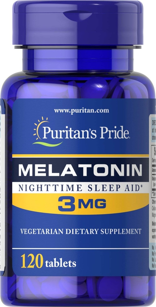 Puritans Pride Melatonin 3 Mg Tabletten, 120 Zähler