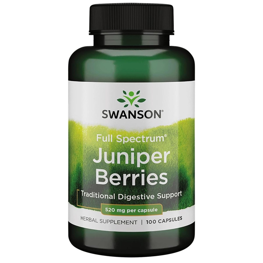 Swanson Juniper Beeren Verdauung Immunsystem Gesundheit Faser Kräuterergänzung 520 mg 100 Kapseln (Kaps)