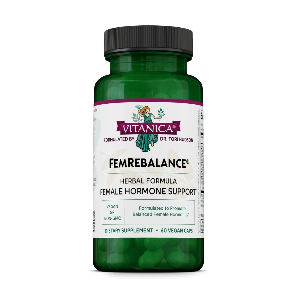 Vitanica FemRebalance, Hormone Balance Support for Women, Vegan, 60 Capsules