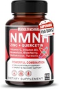 NMNH 600 mg mit Zink, Quercetin, Vitamin D3, Elderberry & Nattokinase – Daily Cellular Wellness & Healthy Aging Support – 150 Kapseln – Made in USA