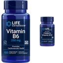Lebensverlängerung Vitamin B6 250 mg, 100 Vegetarische Kapseln & Folat & Vitamin B12, Vegetarische Kapseln, Weiß, 90 Graf