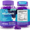 Melatonin Gummi 30mg für Erwachsene - Maximale Stärke Melatonin Gummis für Entspannung & Beruhigung, Exogene Melatonin-Ergänzung mit FOS für Immun-, Gutgesundheit und pH-Balance, Sugar Free -120 Zähler