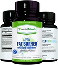 Power By Naturals: Leptin Fat Burner mit Carb Blocker - 60 Glutenfreie Kapseln, Leptin Weight Loss Diät Pillen, Efficient Fat Burner, Appetite Suppressant