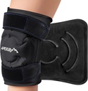 APEXUP Ice Pack für Knieschmerzen Relief, große wiederverwendbare Wrap nach Chirurgie, Flexible Gel Cold Pack für Verletzungen, Schmerzen Relief für Rücken, Schulter, Ellbogen, Knöchel und Bein (Schwarz, L, 1PK)