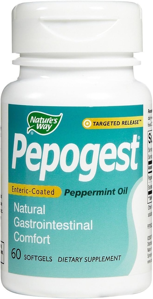Nature's Way - Pepogest Ec Peppermint Öl, 60 Softgels