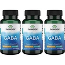 Swanson GABA - Aminosäure-Ergänzung Beruhigung und Entspannung zur Unterstützung des erholsamen Schlafs - Hohe Potenzformel zur Unterstützung gesunder Stressstufen - (100 Kapseln, je 500mg) (3 Packung)